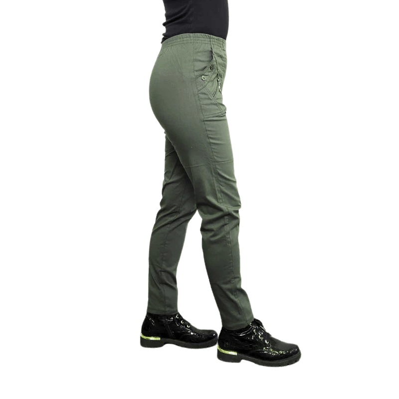 Let forede damebukser - Khaki grøn