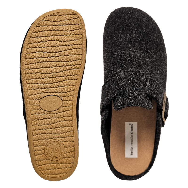 Bella Moda chaussons d’intérieur pour femme - Anthracite