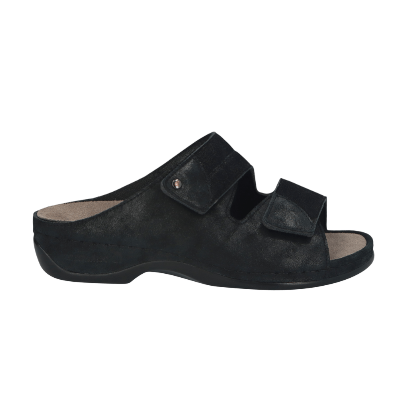 Berkemann damesandal - Sort ruskind