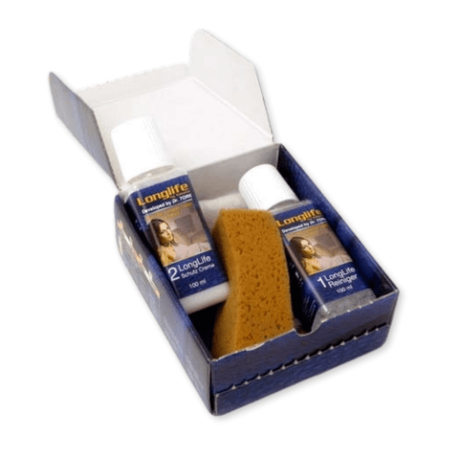 Plejesæt til læder