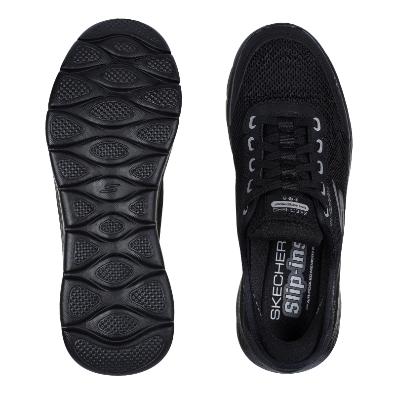 Skeckers vandtæt slip - in herresko - Sort