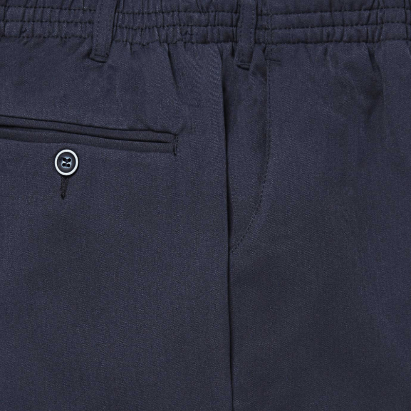 Slip - on bukser med elastik - Marineblå