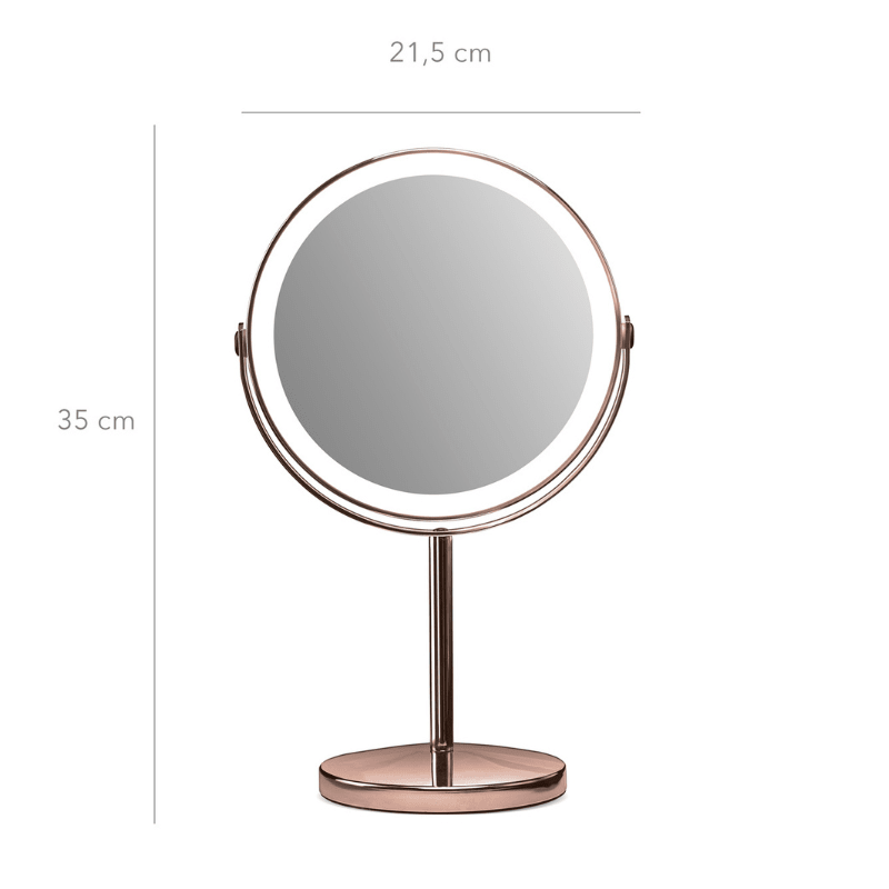 Makeup - spejl med tonet lys - 1x/10x forstørrelse