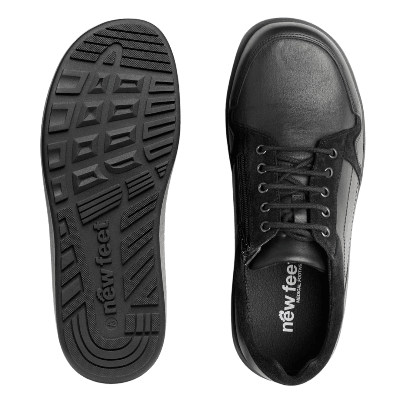 New Feet herresko med stretch - Sort