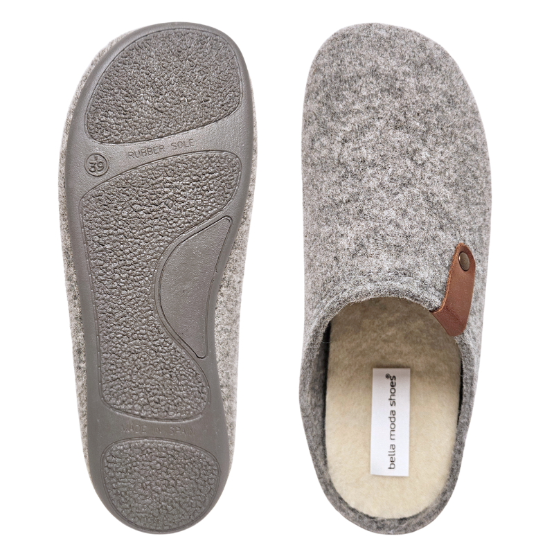 Bella Moda chaussons d’intérieur pour femme - Gris