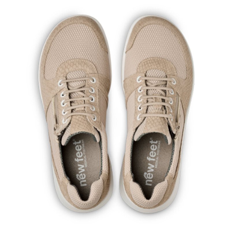 Damesneaker, Sand, New Feet - Seniorshop