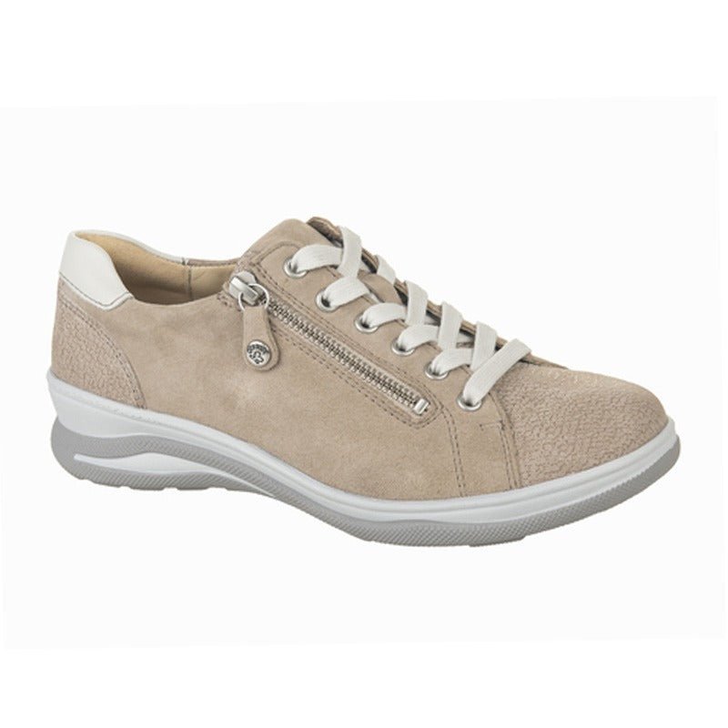 Fidelio sporty damesneaker - Beige - Seniorshop