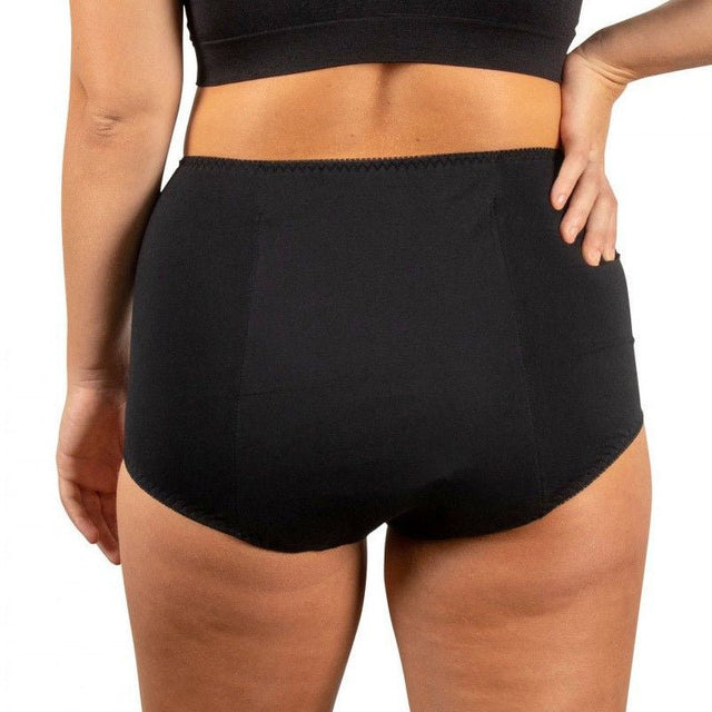 Inkontinens trusse med blonde - Sort - Seniorshop