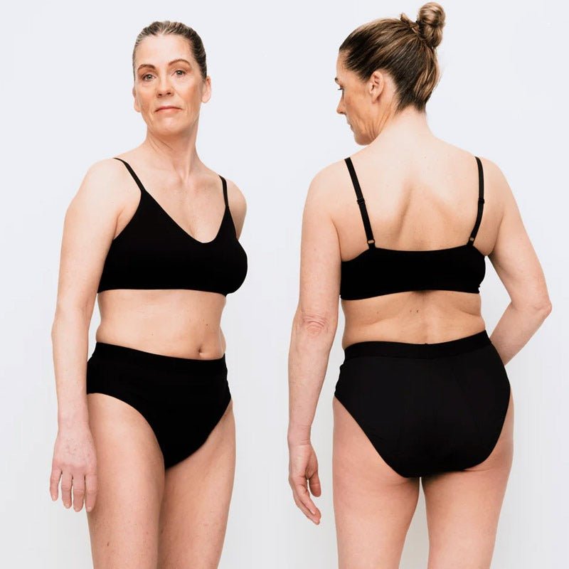 Inkontinens trusse i mikrofiber - Sort - Seniorshop