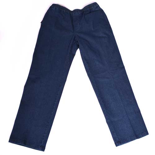 Jeans med elastik i taljen, Blå