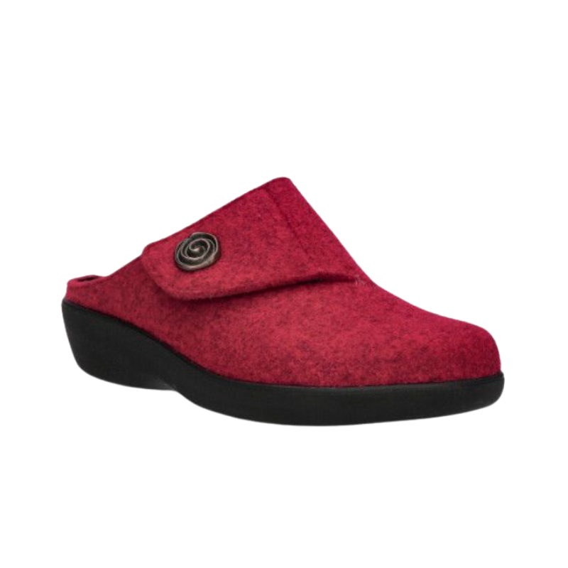 Berkemann chaussons d’intérieur larges pour femme - Rouge