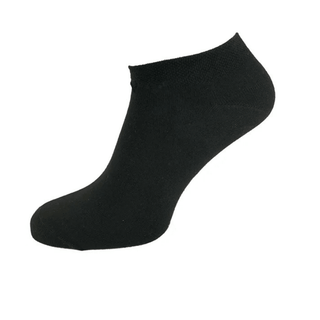 Chaussette basse noire pour diabétiques sans élastique serré, vue de côté