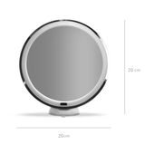 Miroir Makeup avec éclairage, Ø 20 cm – grossissement 10x