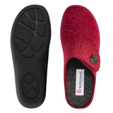 Berkemann chaussons d’intérieur larges pour femme - Rouge