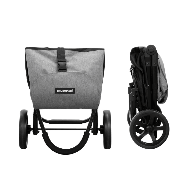 Go Two Compact indkøbsvogn - Grå/sort