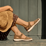 New Feet lukket damesandal - Brun