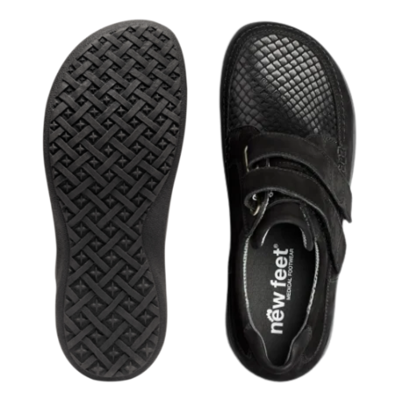 Chaussures pour femme New Feet à large ouverture - Noir