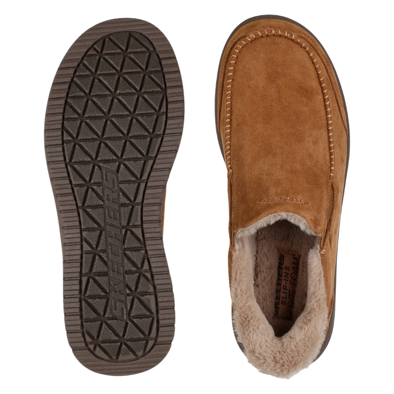 Skechers slip-in chaussons pour homme - Marron