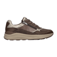 Sneaker outdoor marron Waldläufer pour femme, vue latérale, avec lacets et fermeture éclair