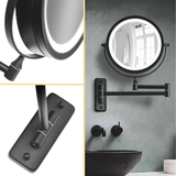 10246-00 miroir de maquillage mural noir