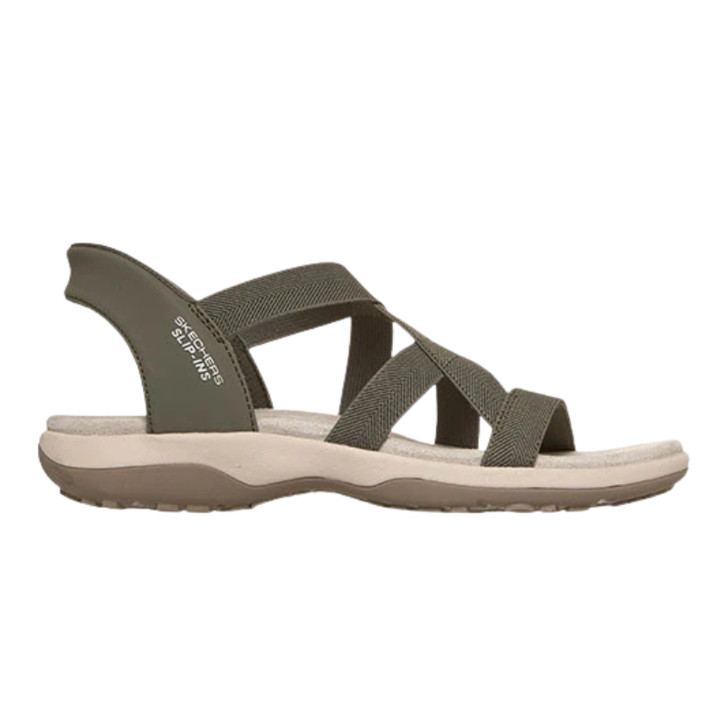 Skechers slip-in damesandal - Grøn