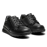 Chaussures femme New Feet à lacets et à fermeture éclair – Noir
