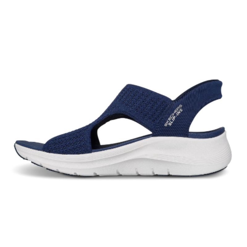 Skechers slip-in damesandal - Mørkeblå