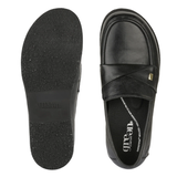 Green Comfort loafer femme large - Noir