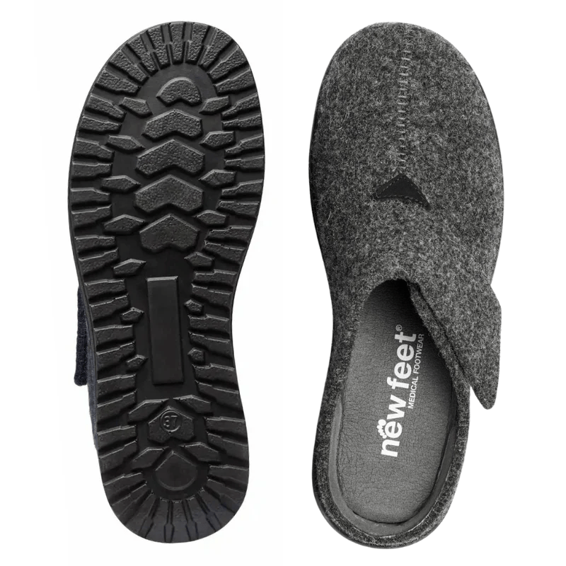New Feet dameslipper - Grå