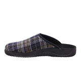 Rohde chaussons d’intérieur à carreaux pour homme - Bleu