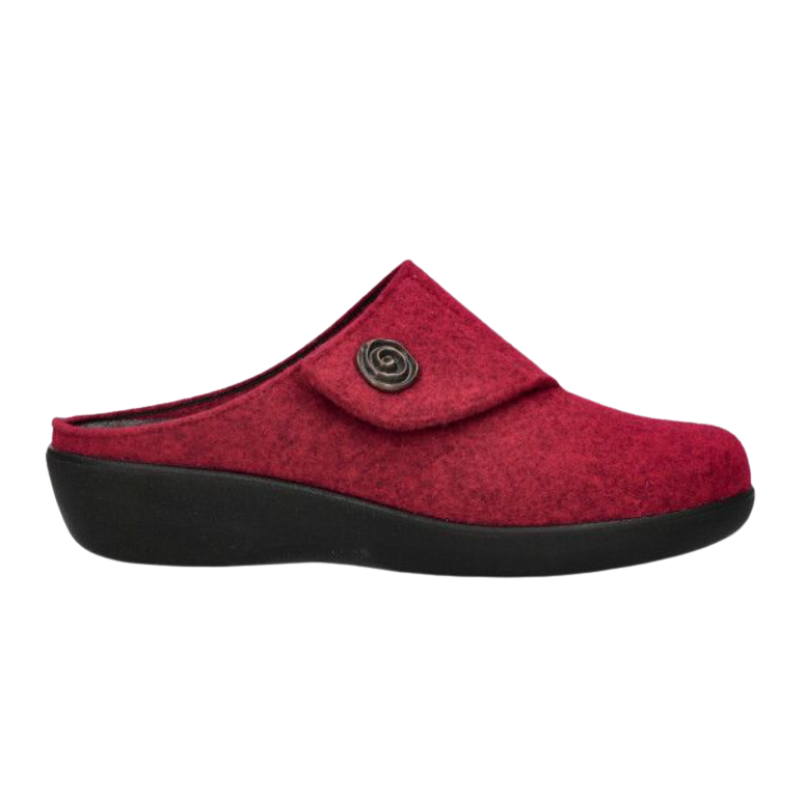 Berkemann chaussons d’intérieur larges pour femme - Rouge