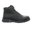 Botte homme Waldläufer noire en cuir nappa avec lacets et doublure chaude, vue de côté