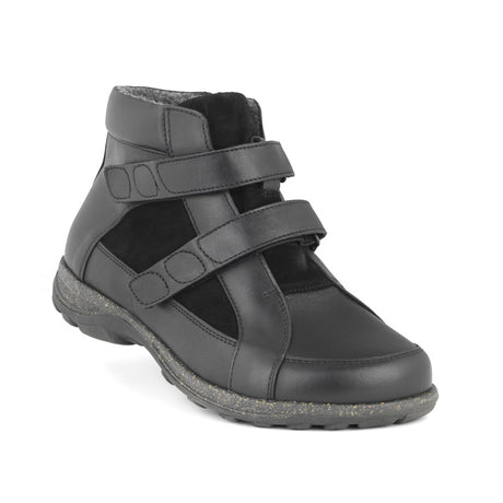 Black women's boot with velcro, New Feet