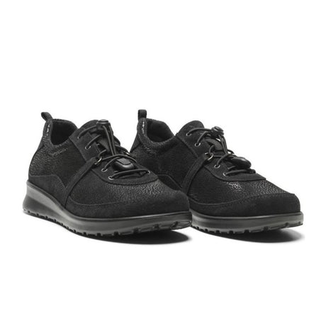 Sporty Lace-up Shoes, Black, New Feet