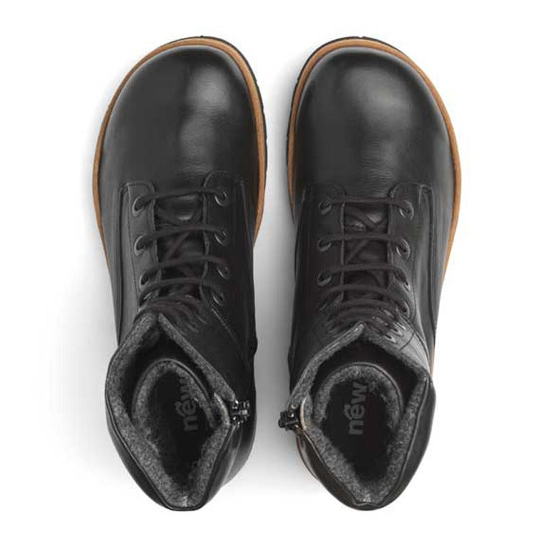 Winter Boot, Black Leather, New Feet
