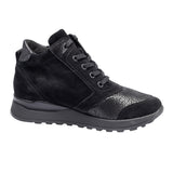 Women's Boot in Nubuck, Black, Waldläufer