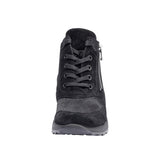 Women's Boot in Nubuck, Black, Waldläufer
