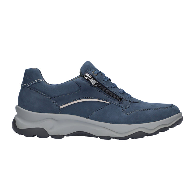 Men's sneaker with zipper, Blue, Waldläufer