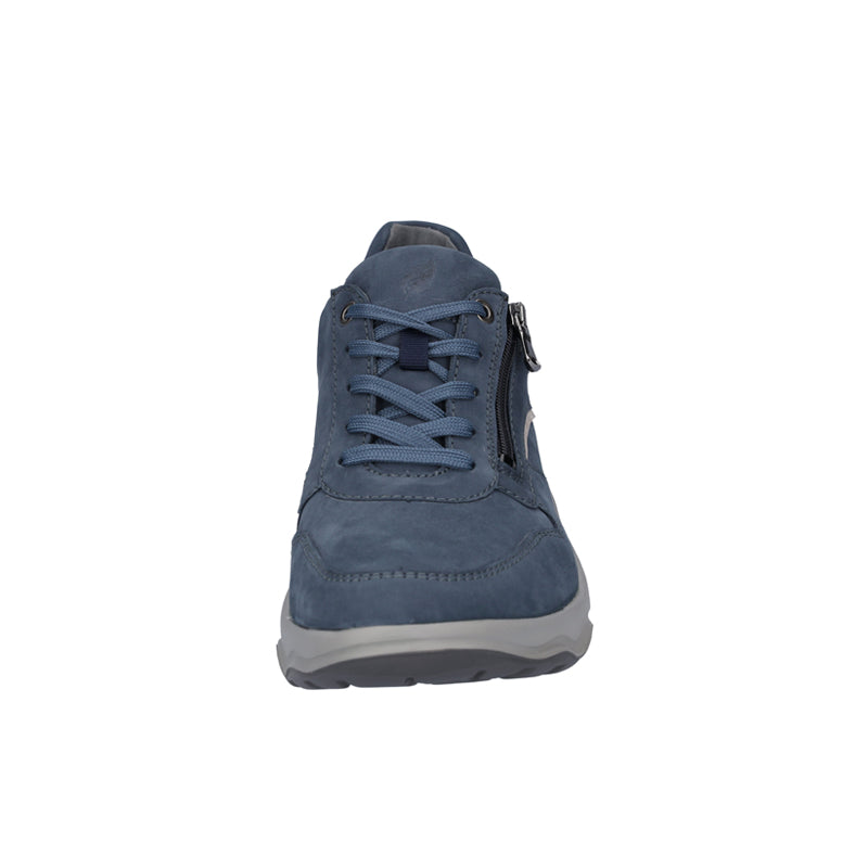 Men's sneaker with zipper, Blue, Waldläufer