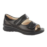 Sandale pour femmes avec contrefort, Noir, Fidelio