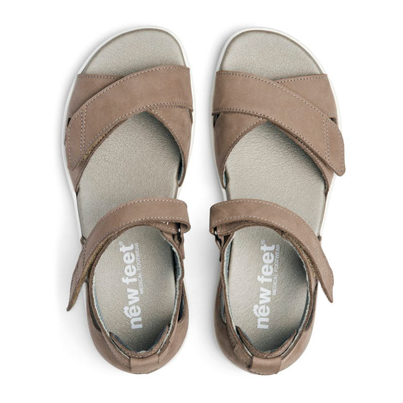 New Feet damesandal - Sandfarvet