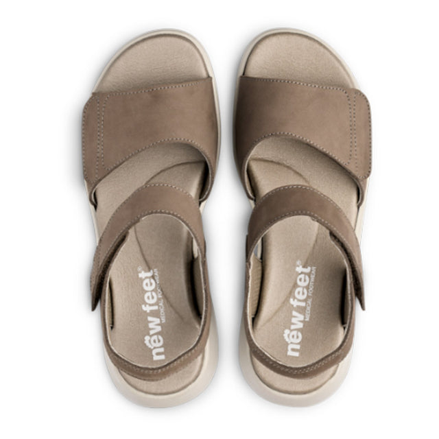 Let damesandal, Sand, New Feet