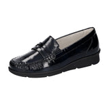 Waldläufer mocassin laqué, type chalet - Noir