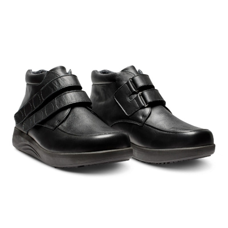 New Feet lav herrestøvle - Sort læder