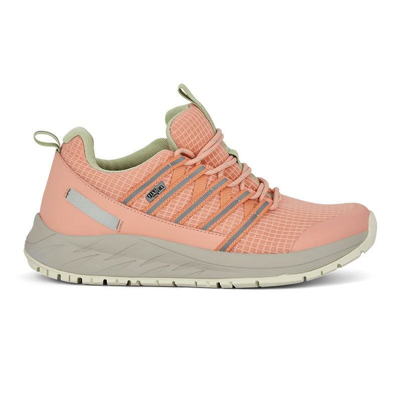 Women's Sneaker, Peach, Green Comfort