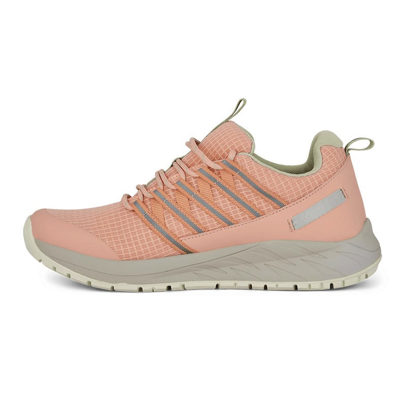 Women's Sneaker, Peach, Green Comfort