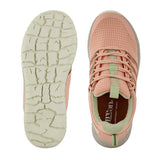 Women's Sneaker, Peach, Green Comfort