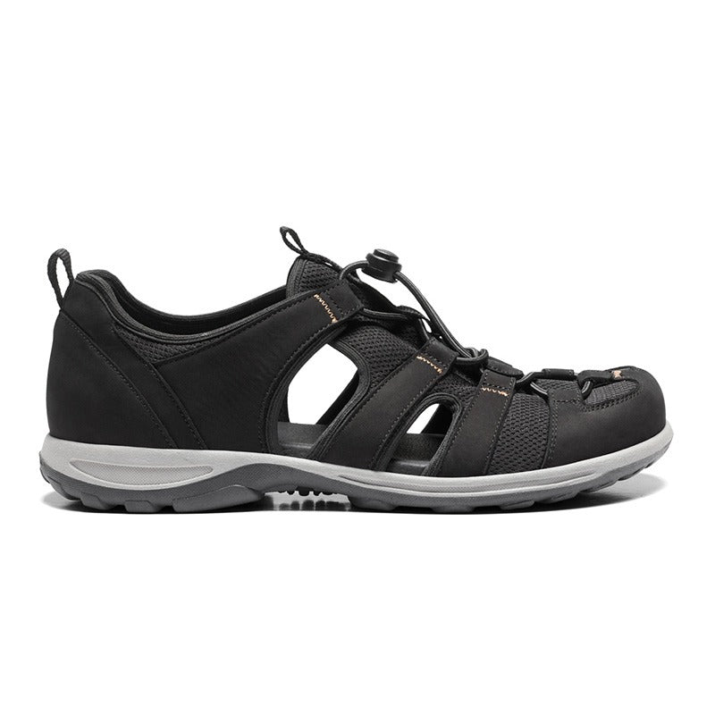 Sporty men's sandal, Black, New Feet