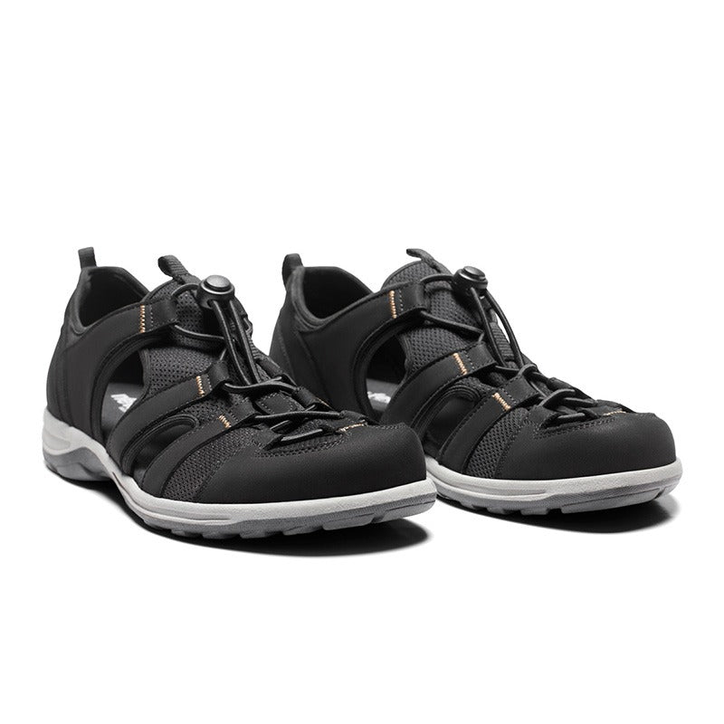Sporty men's sandal, Black, New Feet
