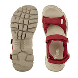 Trekking Women's Sandal, Red, Green Comfort
